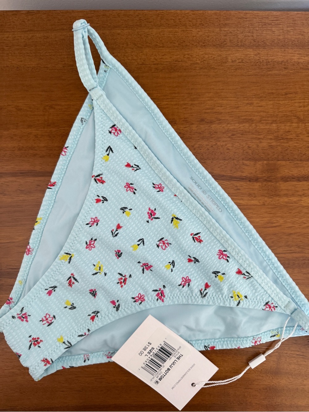 SOLID & STRIPED Light Blue Floral Girls' Bikini Bottoms